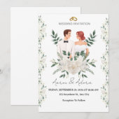 Elegant Wedding Invitation – A Modern Touch for Yo Kaart (Voorkant / Achterkant)