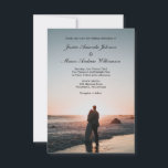 Elegant Wedding Invitation and Photo Kaart<br><div class="desc">Nodig je vrienden en familie uit met deze mooie huwelijksuitnodiging! Voeg eenvoudig een foto toe en bewerk de tekst zodat deze perfect werkt voor uw speciale dag!</div>