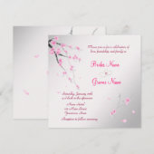 Elegant Wedding Invitation and Sakura Kaart (Voorkant / Achterkant)
