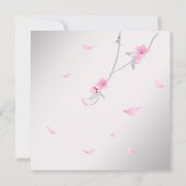 Elegant Wedding Invitation and Sakura Kaart (Achterkant)