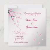 Elegant Wedding Invitation and Sakura Kaart (Voorkant)
