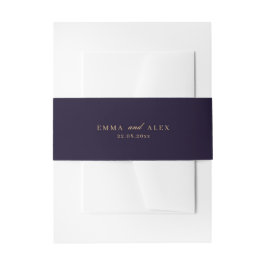 Elegant Wedding Invitation Belly Band Uitnodigingen Wikkel
