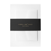 Elegant Wedding Invitation Belly Band Uitnodigingen Wikkel (Voorkant Voorbeeld)