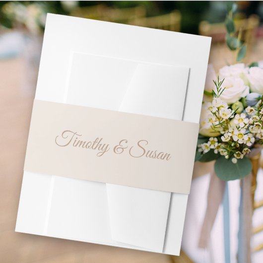Elegant Wedding Invitation Belly Band Uitnodigingen Wikkel