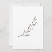 Elegant Wedding Invitation Calligraphy Floral Grey Kaart (Achterkant)