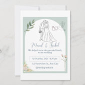 Elegant Wedding Invitation Card (Voorkant)