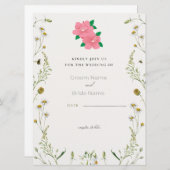 Elegant Wedding Invitation card Aankondiging (Voorkant / Achterkant)