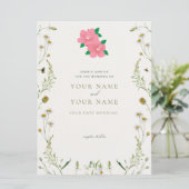 Elegant Wedding Invitation card Aankondiging (Staand voorkant)