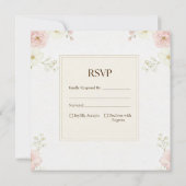 elegant  wedding invitation card kaart (Achterkant)