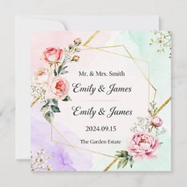 elegant  wedding invitation card kaart