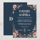 Elegant Wedding Invitation card Kaart (Voorkant / Achterkant)