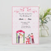 Elegant Wedding Invitation Card Kaart (Staand voorkant)