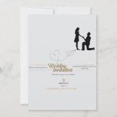 Elegant Wedding Invitation Card Kaart (Voorkant)