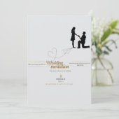 Elegant Wedding Invitation Card Kaart (Staand voorkant)