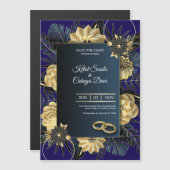 Elegant Wedding Invitation Card Magnetische Uitnodiging (Voorkant / Achterkant)