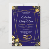 Elegant Wedding Invitation Card Magnetische Uitnodiging (Voorkant)