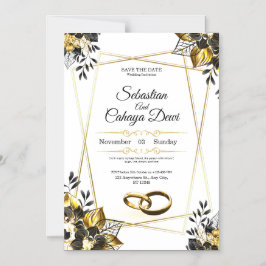 Elegant Wedding Invitation Card Magnetische Uitnodiging