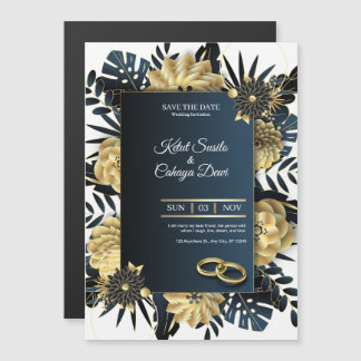 Elegant Wedding Invitation Card Magnetische Uitnodiging
