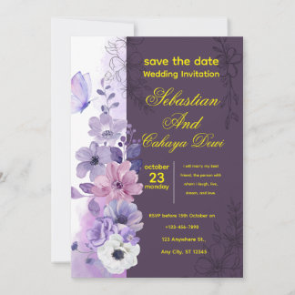 Elegant Wedding Invitation – Classic & Romantic Ce Kaart