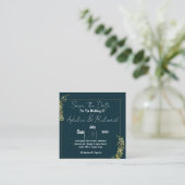 Elegant Wedding Invitation – Classic & Romantic Ce Vierkante Visitekaartje (Staand voorkant)