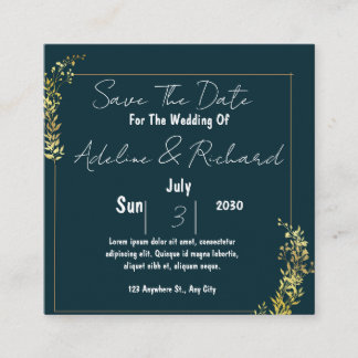 Elegant Wedding Invitation – Classic & Romantic Ce Vierkante Visitekaartje