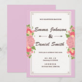 Elegant Wedding Invitation – Classic Script Design Kaart (Voorkant / Achterkant)