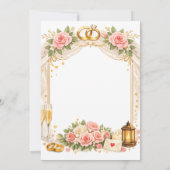 Elegant Wedding Invitation Cover | Romantic Floral Kaart (Achterkant)