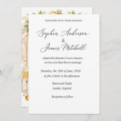 Elegant Wedding Invitation Cover | Romantic Floral Kaart (Voorkant / Achterkant)