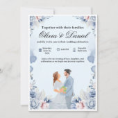 Elegant Wedding Invitation – Customizable & Modern Kaart (Voorkant)
