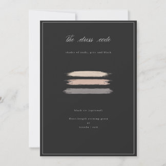Elegant Wedding Invitation Dress Code Kaart