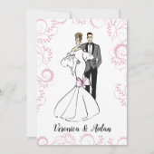 Elegant Wedding Invitation Fashionillustratie Kaart (Voorkant)