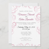 Elegant Wedding Invitation Fashionillustratie Kaart (Achterkant)