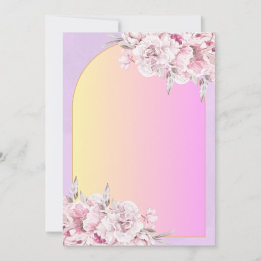 Elegant Wedding Invitation Floral Romantic Kaart (Voorkant)