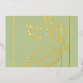 Elegant Wedding Invitation Folie Uitnodiging (Voorkant)