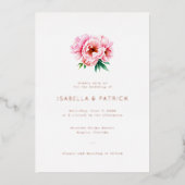 Elegant Wedding Invitation Folie Uitnodiging (Voorkant)