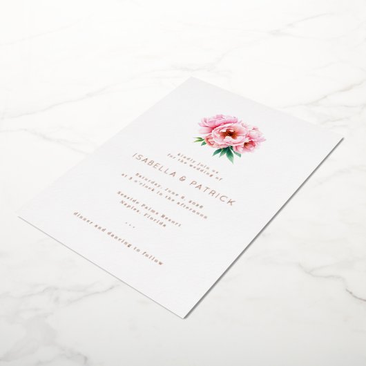 Elegant Wedding Invitation Folie Uitnodiging (Gedraaid)