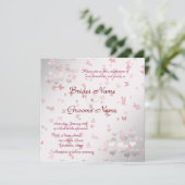 Elegant Wedding Invitation for Butterfly Kaart (Staand voorkant)