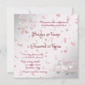 Elegant Wedding Invitation for Butterfly Kaart (Voorkant)