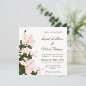 Elegant Wedding Invitation for Hibiscus Flower Kaart (Staand voorkant)