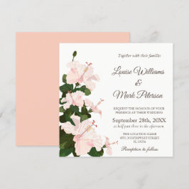Elegant Wedding Invitation for Hibiscus Flower Kaart