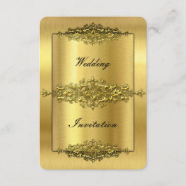 Elegant Wedding Invitation, Gold Kaart