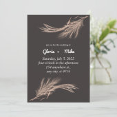 Elegant Wedding Invitation Greenery Wedding Card Aankondiging (Staand voorkant)