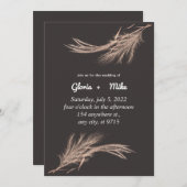 Elegant Wedding Invitation Greenery Wedding Card Aankondiging (Voorkant / Achterkant)