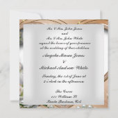 Elegant Wedding Invitation Heart Kaart (Achterkant)