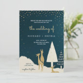 Elegant wedding Invitation in happy new year Kaart (Staand voorkant)