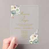 Elegant Wedding Invitation in Spanish Acryl Uitnodigingen (Insitu (Draagbaar))