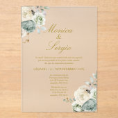 Elegant Wedding Invitation in Spanish Acryl Uitnodigingen (Voorkant)