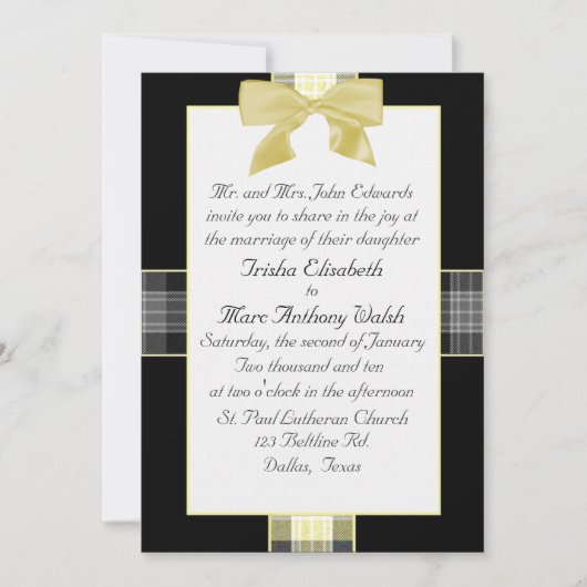 Elegant Wedding Invitation Kaart (Voorkant)