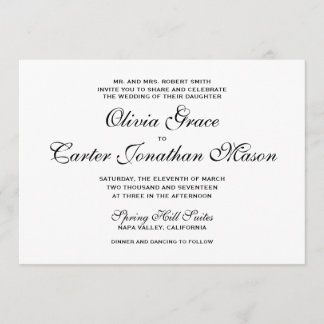 Elegant Wedding Invitation Kaart