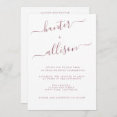 Elegant Wedding Invitation Kaart (Voorkant / Achterkant)